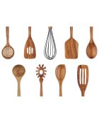 Set di pentole in legno di acacia marrone SKOV - 12 pezzi