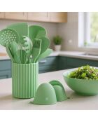 Set di pentole in silicone verde chiaro IVAR - 15 pezzi