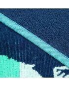 Serviette de plage éponge velours Jacquard Ibisco multicolore - 90x170 cm