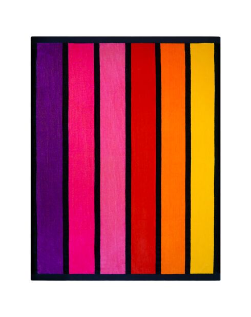 Strandtuch XL Samtfrottee Jacquard Happy Chic XL rosa - 140x180 cm