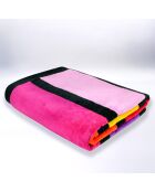 Strandlaken XL fluwelen badstof Jacquard Happy Chic XL roze - 140x180 cm