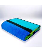 Happy Men Strandtuch aus Jacquard-Samt, Frottee, Größe XL, Grün, 140 x 180 cm