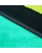 Happy Men Strandtuch aus Jacquard-Samt, Frottee, Größe XL, Grün, 140 x 180 cm