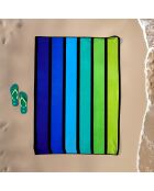 Happy Men Strandtuch aus Jacquard-Samt, Frottee, Größe XL, Grün, 140 x 180 cm