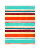 Serviette de plage XL éponge velours Jacquard Malaga multicolore - 140x180 cm