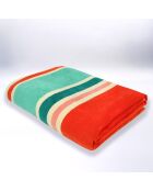 Serviette de plage XL éponge velours Jacquard Malaga multicolore - 140x180 cm