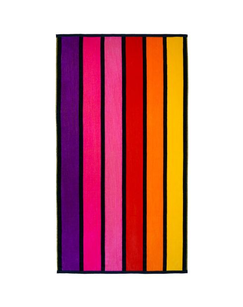 Rosafarbenes Glamchic Strandtuch aus Jacquard-Samt, Frottee, 90 x 170 cm