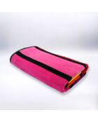 Rosafarbenes Glamchic Strandtuch aus Jacquard-Samt, Frottee, 90 x 170 cm