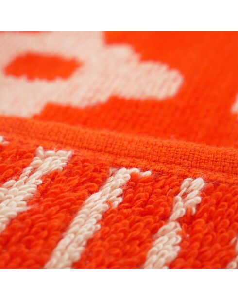 Oranje-oranje jacquard fluwelen badstof strandlaken Oranza - 90x170 cm