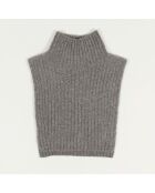 Pull/Col en Yack, Alpaga & Laine mélangés Mehna argentée
