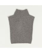 Pull/Col en Yack, Alpaga & Laine mélangés Mehna argentée