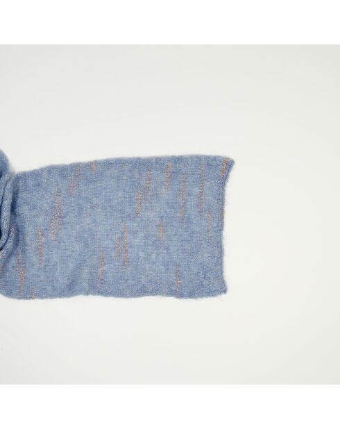 Écharpe en Mohair & Laine mélangés Mela bleue - 230x45 cm