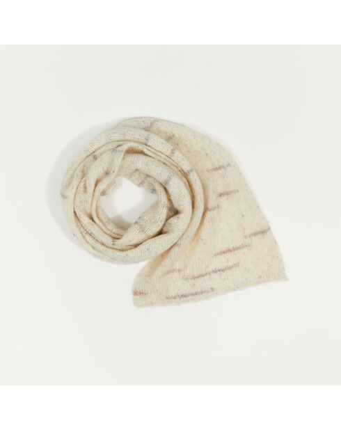 Écharpe en Mohair & Laine mélangés Mela milk - 230x45 cm