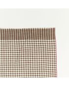 Écharpe 100% Laine Carreaux Vichy brun foncé - 200x70 cm