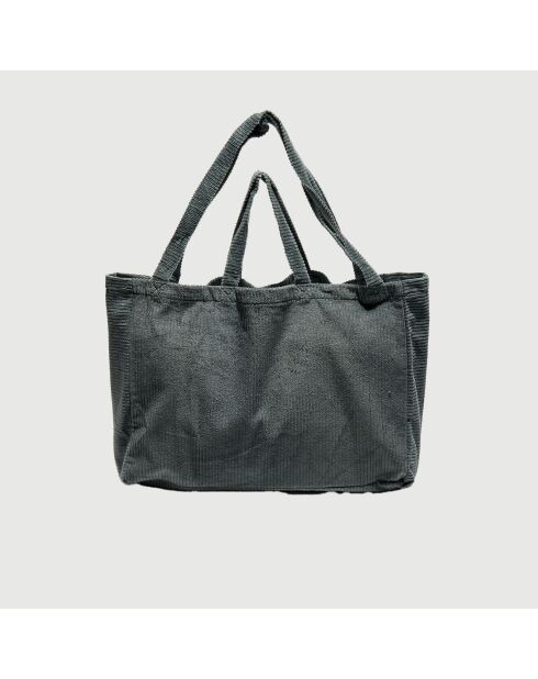 Grand Sac en Velours côtelé tempête - 50x35x16 cm