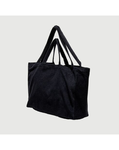 Grand Sac en Velours côtelé charbon de bois - 50x35x16 cm