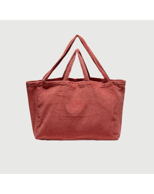 Grand Sac en Velours côtelé blush d'hiver - 50x35x16 cm