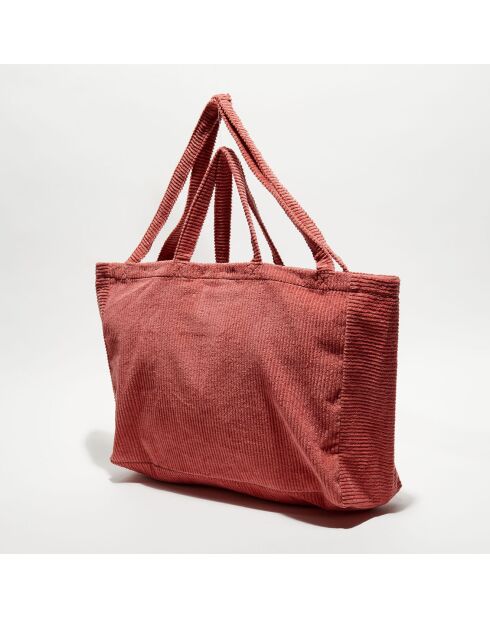 Grand Sac en Velours côtelé blush d'hiver - 50x35x16 cm