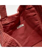 Grand Sac en Velours côtelé blush d'hiver - 50x35x16 cm