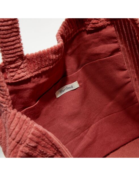 Grand Sac en Velours côtelé blush d'hiver - 50x35x16 cm