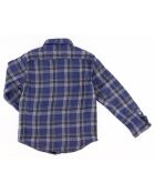 Chemise en Flanelle Paul à carreaux denim