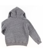 Sweat à Capuche Go Wild gris chiné/bleu marine