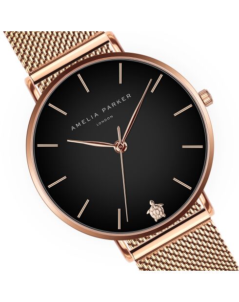 Montre Femme Midnight Moon en Acier rose doré
