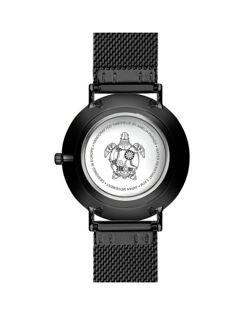 Montre Femme Jet Black en Acier noire