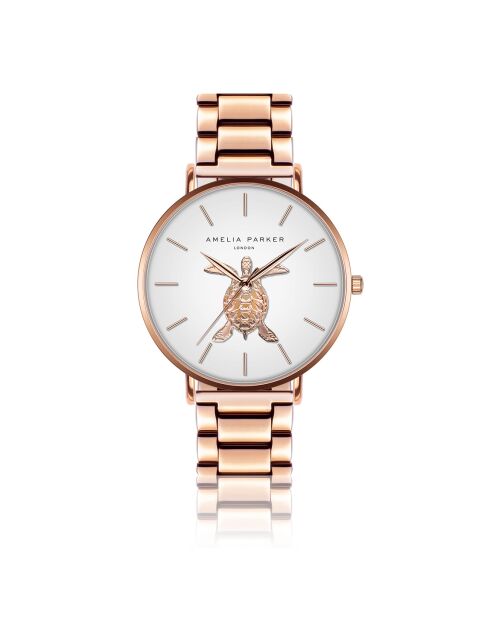 Montre Femme Rose Turtle en Acier rose doré
