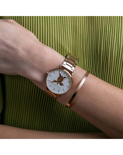 Montre Femme Rose Turtle en Acier rose doré
