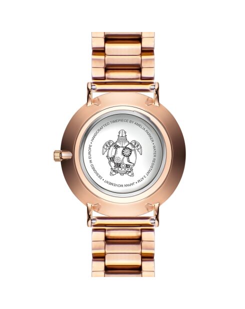 Montre Femme Rose Turtle en Acier rose doré