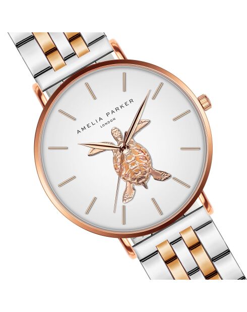 Montre Femme Rose Turtle en Acier rose doré/argenté