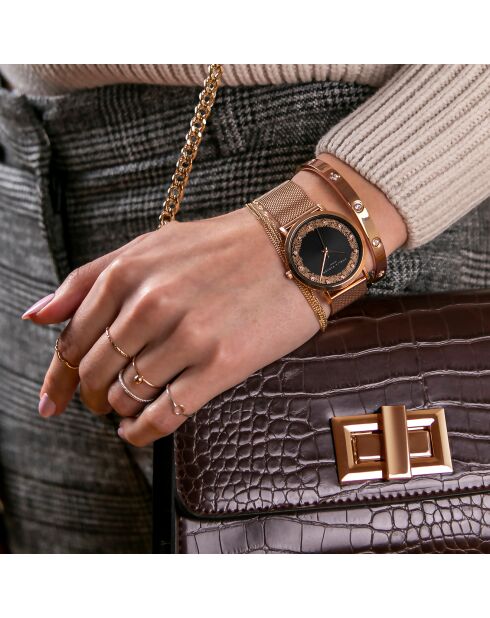 Montre Femme Coral en Acier rose doré