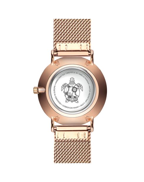 Montre Femme Coral en Acier rose doré
