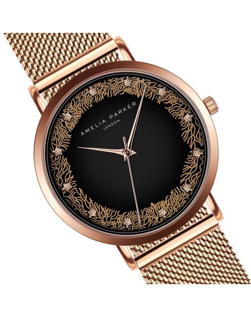 Montre Femme Coral en Acier rose doré