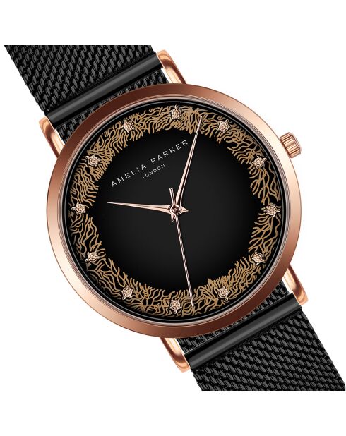 Montre Femme Coral en Acier noire