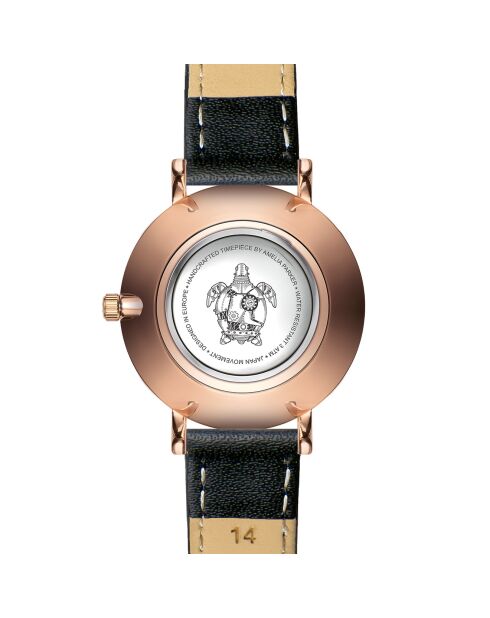 Montre Femme Petite Classique en Cuir noire