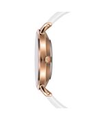 Montre Femme Petite Classique en Cuir blanche