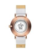 Montre Femme Petite Classique en Cuir blanche