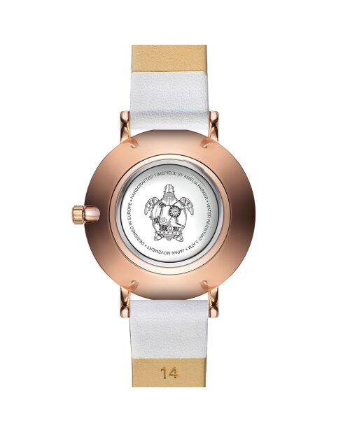 Montre Femme Petite Classique en Cuir blanche