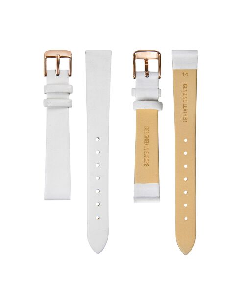 Montre Femme Petite Classique en Cuir blanche