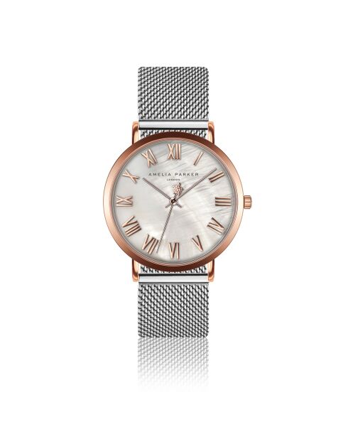 Montre Femme Classique en Acier argentée