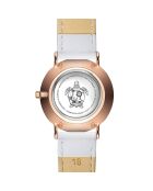 Montre Femme Classique en Cuir blanche