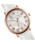 Montre Femme Classique en Cuir blanche