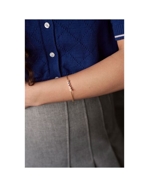 Bracelet Gemstone Glam doré