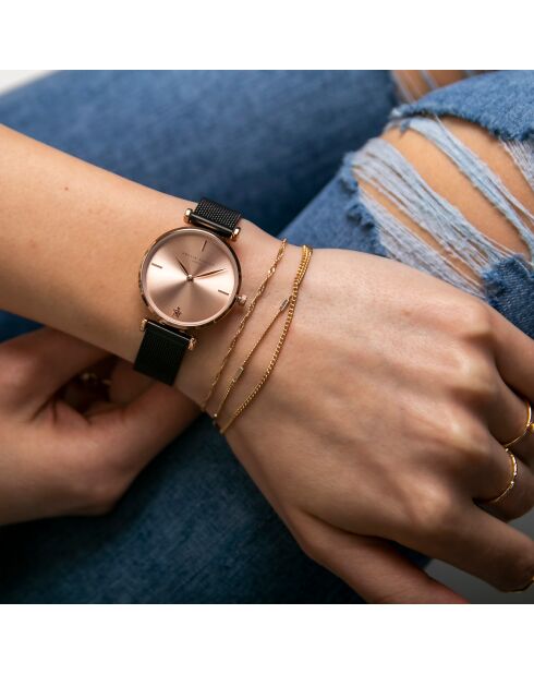 Montre Femme Gold Shore en Acier noire