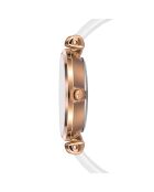 Montre Femme Gold Shore en Cuir blanche