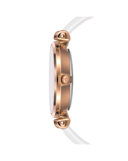 Montre Femme Gold Shore en Cuir blanche