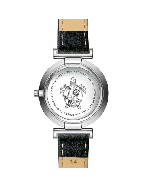Montre Femme Night Shore en Cuir noire