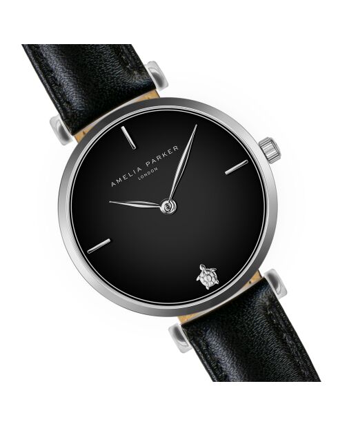 Montre Femme Night Shore en Cuir noire